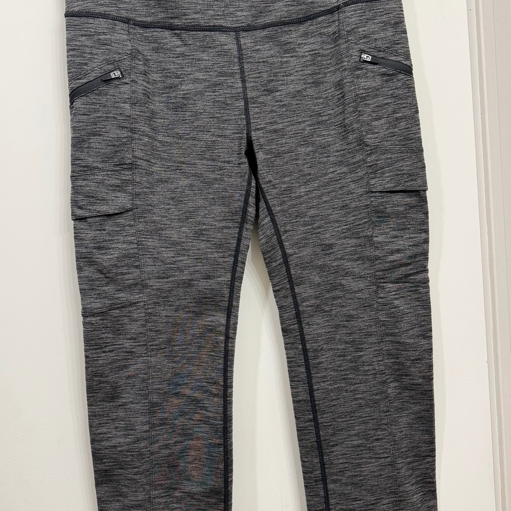 Eddie Bauer Heathered Gray Women's Leggings with Pockets Size L